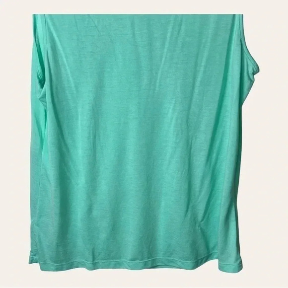 0867. CATO LACE TANK BLOUSE SIZE‎ X-LARGE AQUA IN COLOR LIGHTWEIGHT - Picture 8 of 9